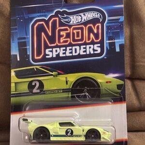 Hot Wheels Neon Speeders Ford GT Toy Car - Yellow